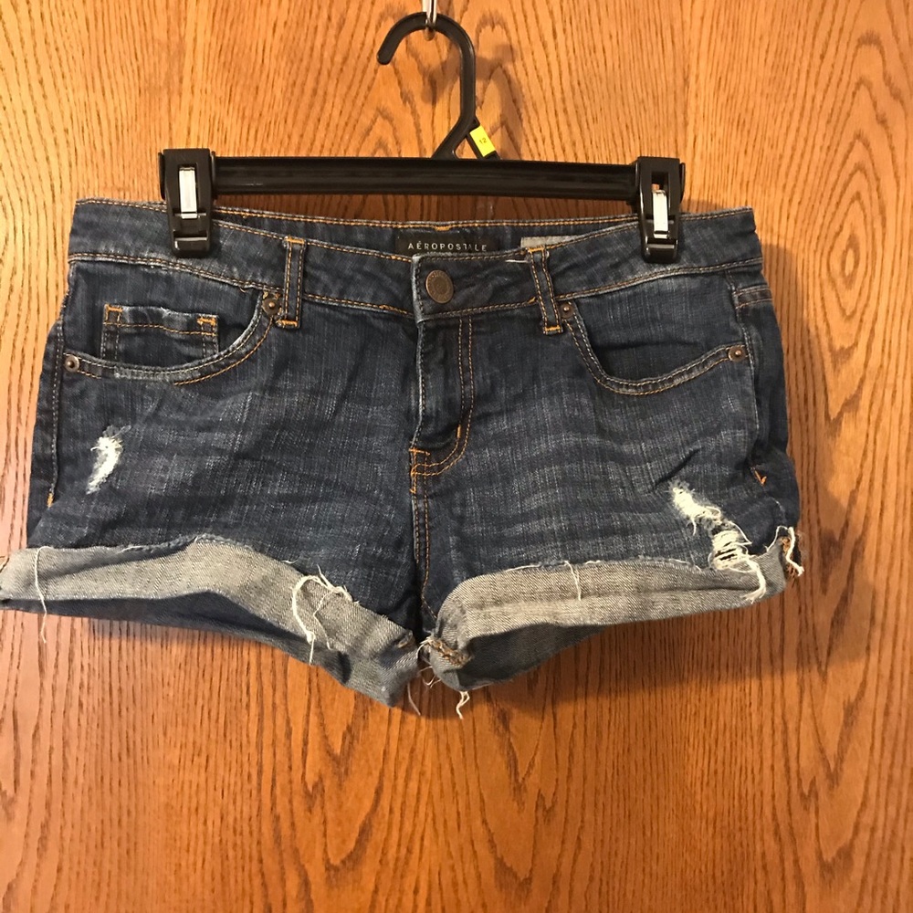 Distressed Denim Shorts